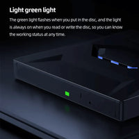 External CD and DVD Drive with SD Card and USB Hub for Laptop and PC