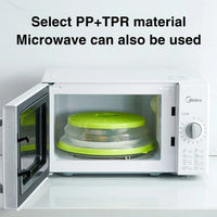 Reusable Silicone Microwave Lid with Foldable Design for Cooking and Food Storage