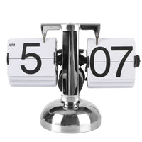 Flip Card Desk Clock with Silent Quartz Movement and Large Numbers