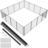 Pool Safety Barrier with Teslin PVC Mesh and Rust Resistant Poles, 4ft Height