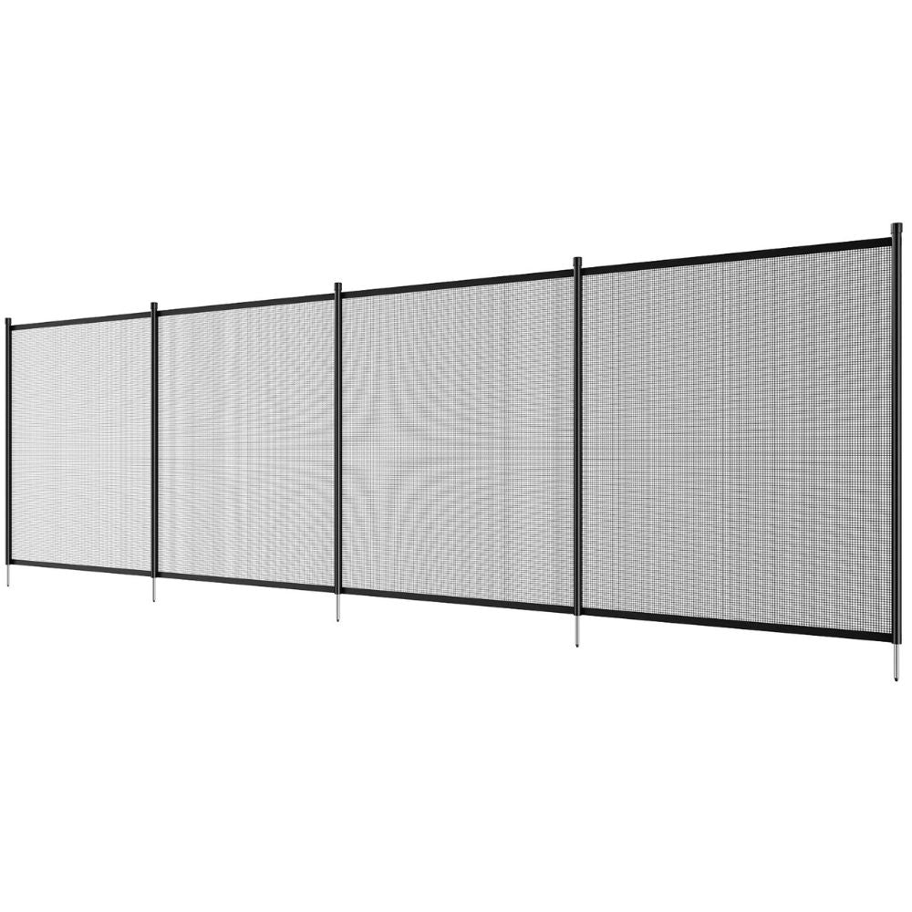 Pool Safety Barrier with Teslin PVC Mesh and Rust Resistant Poles, 4ft Height