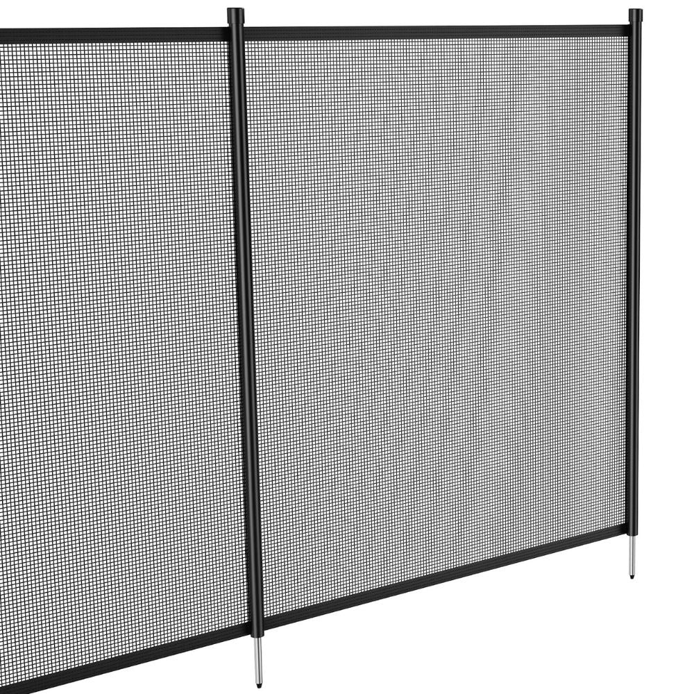 Pool Safety Barrier with Teslin PVC Mesh and Rust Resistant Poles, 4ft Height