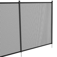 Pool Safety Barrier with Teslin PVC Mesh and Rust Resistant Poles, 4ft Height