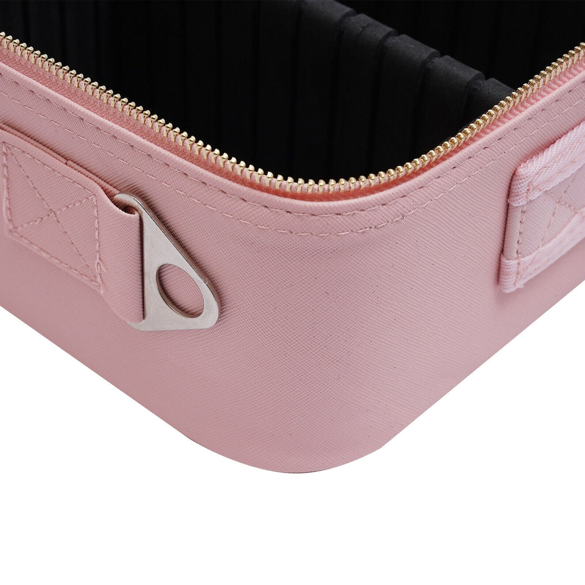 Makeup Organizer Case with Adjustable LED Mirror and Multiple Compartments