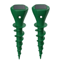 Solar Ultrasonic Snake Repeller with Ground Stake and Battery Backup