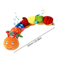 Musical Caterpillar Sensory Toy with Multi-Segment Sounds and Textured Segments for Babies