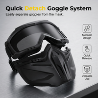 Welding Face Shield with Detachable Eye Goggles and Ventilation Ports