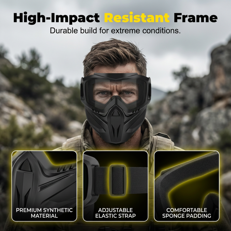 Welding Face Shield with Detachable Eye Goggles and Ventilation Ports