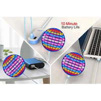 Hand-Controlled Flying Spinner with LED Light Display and Boomerang Return Flight