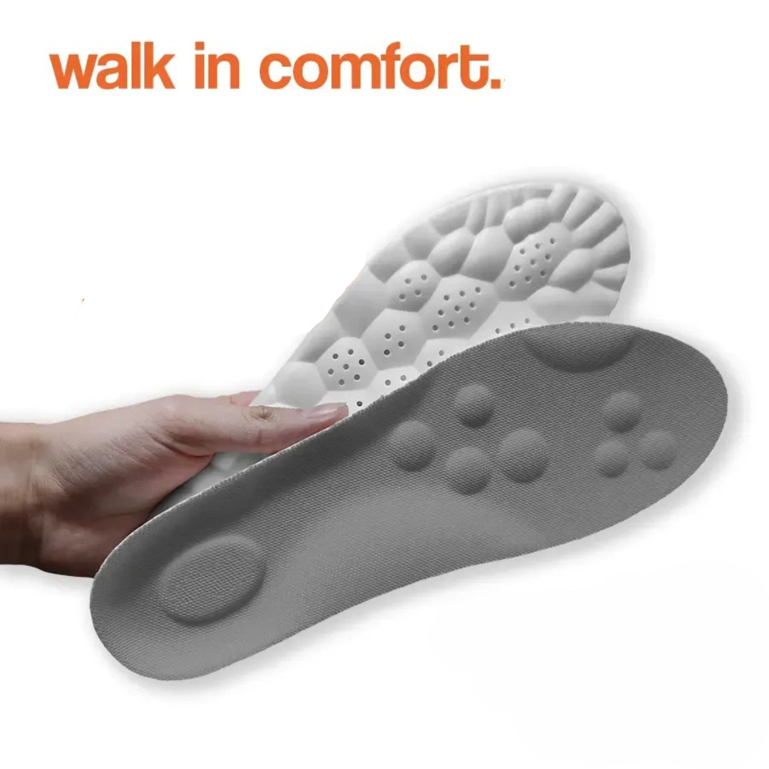 Massage Insoles with Raised Nodes and Trimmable Design for All Shoes