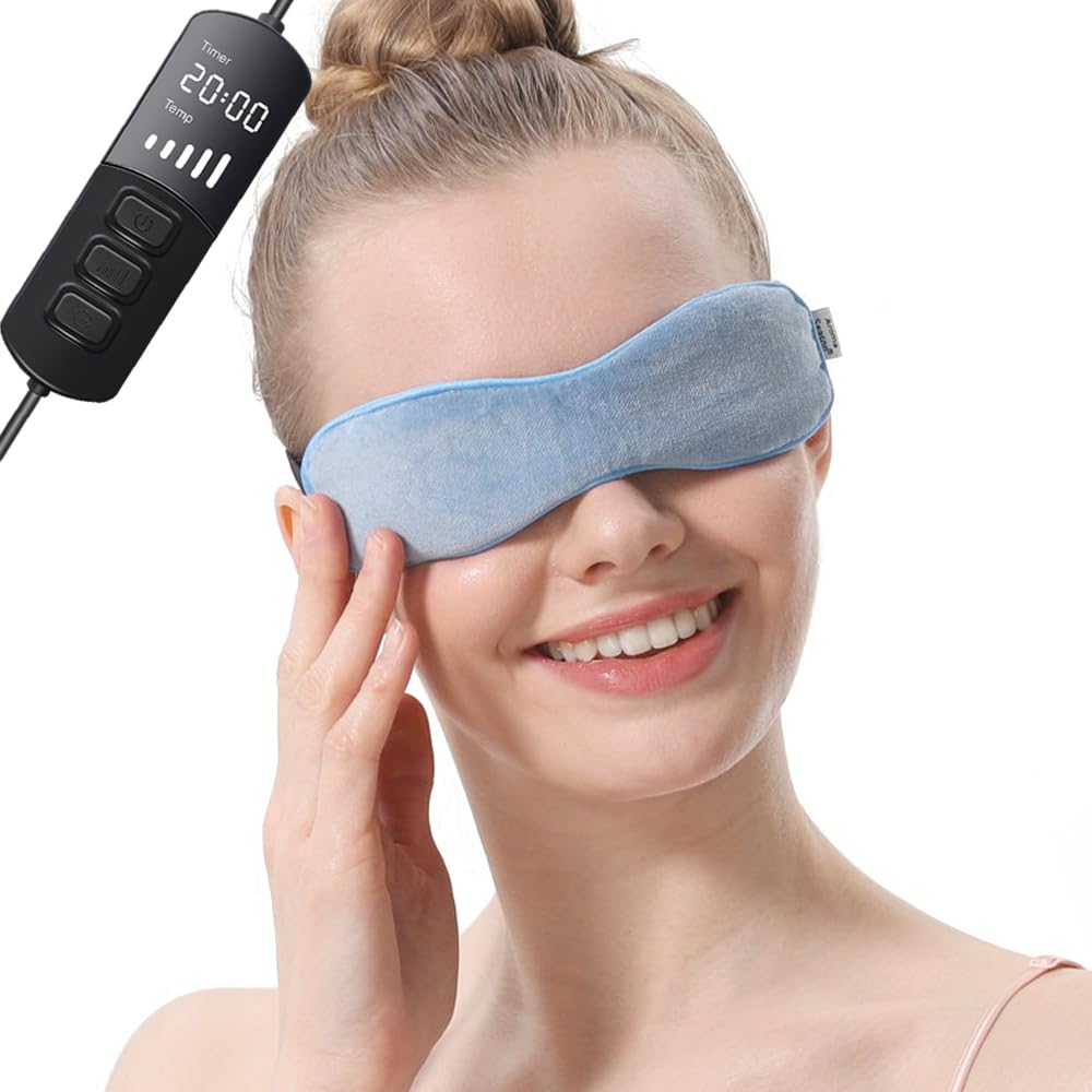 Heated Eye Mask with Graphene Technology and Adjustable Temperature Settings