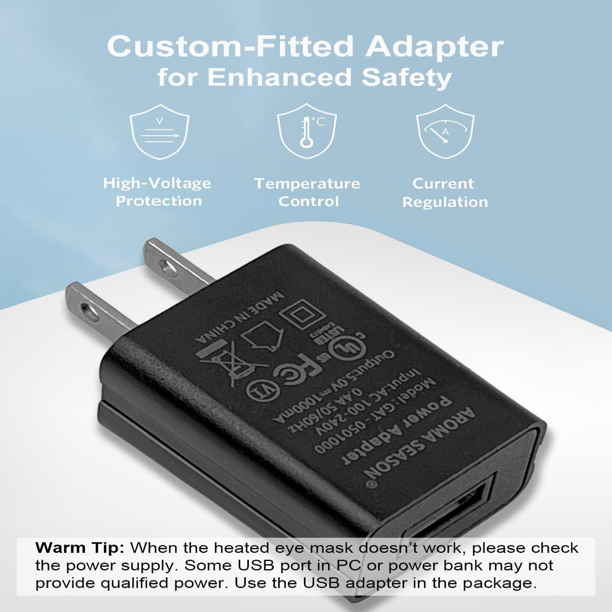 Heated Eye Mask with Graphene Technology and Adjustable Temperature Settings