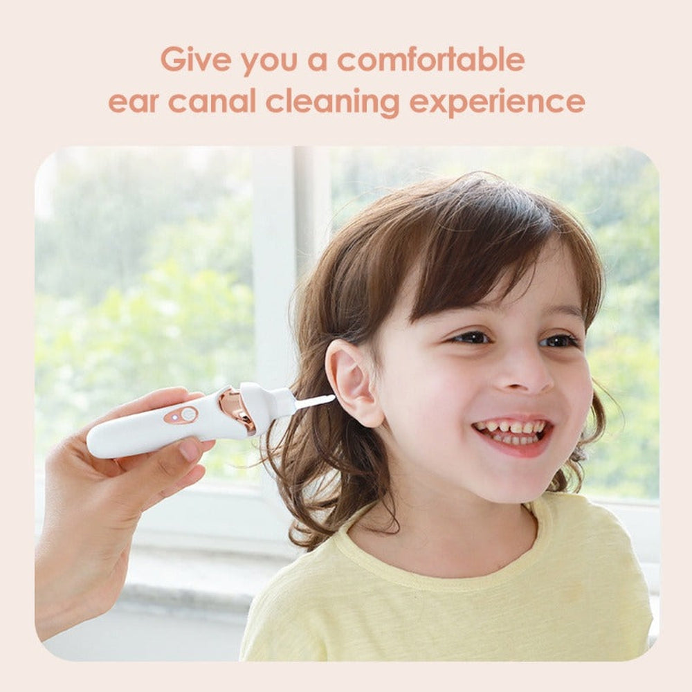 Ear Wax Vacuum with Built-in Light and Soft Silicone Tips, Rechargeable