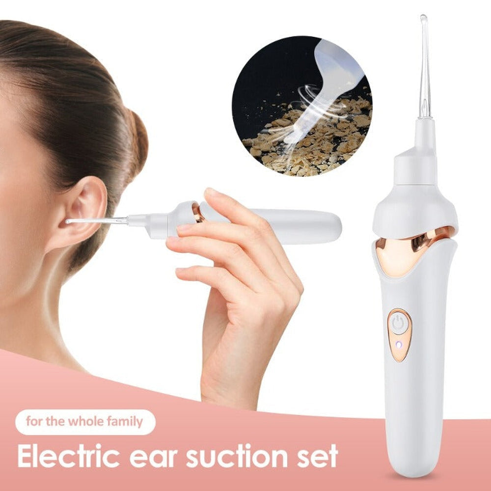 Ear Wax Vacuum with Built-in Light and Soft Silicone Tips, Rechargeable