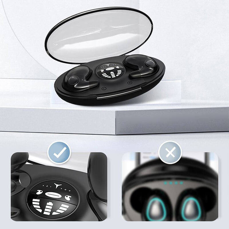 Wireless Sleep Earbuds with Ergonomic Design and Charging Case, IPX5 Moisture Protection Support