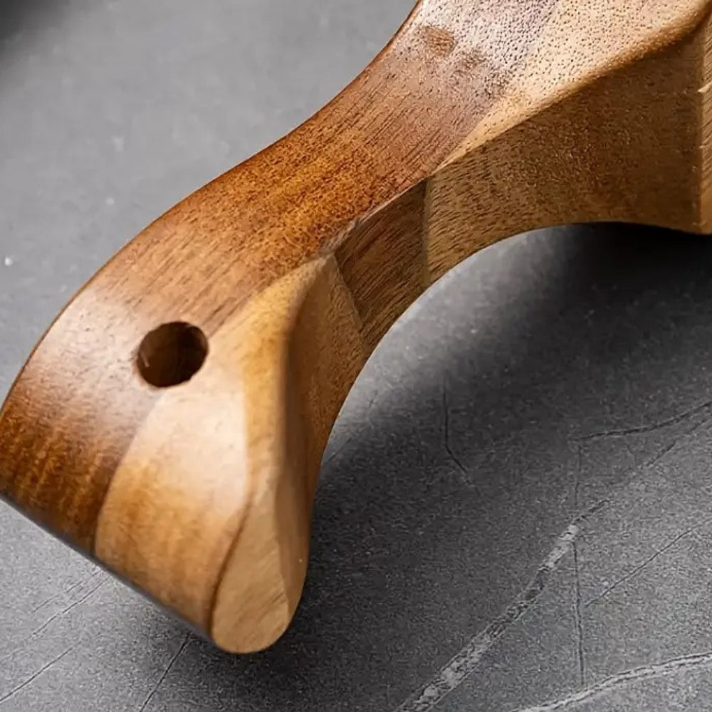 Stainless Steel Cheese Grater with Acacia Wood Handle and Ergonomic Grip