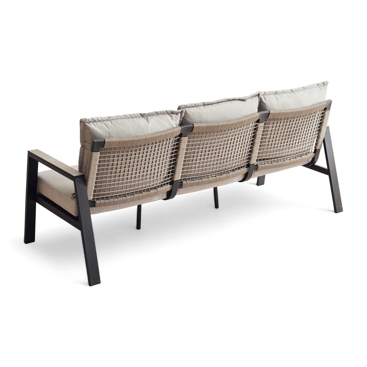 Zanari Outdoor Sofa Set, 3-Seater, 2 Armchairs and Coffee Table-Light Gray